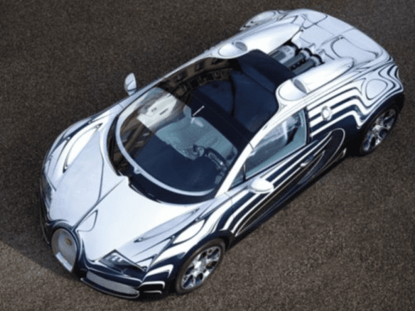 Bugatti Veyron 1/18 HH Model, édition Limitée à 20 Exemplaires, Céramique Dorée Et Lor Blanc